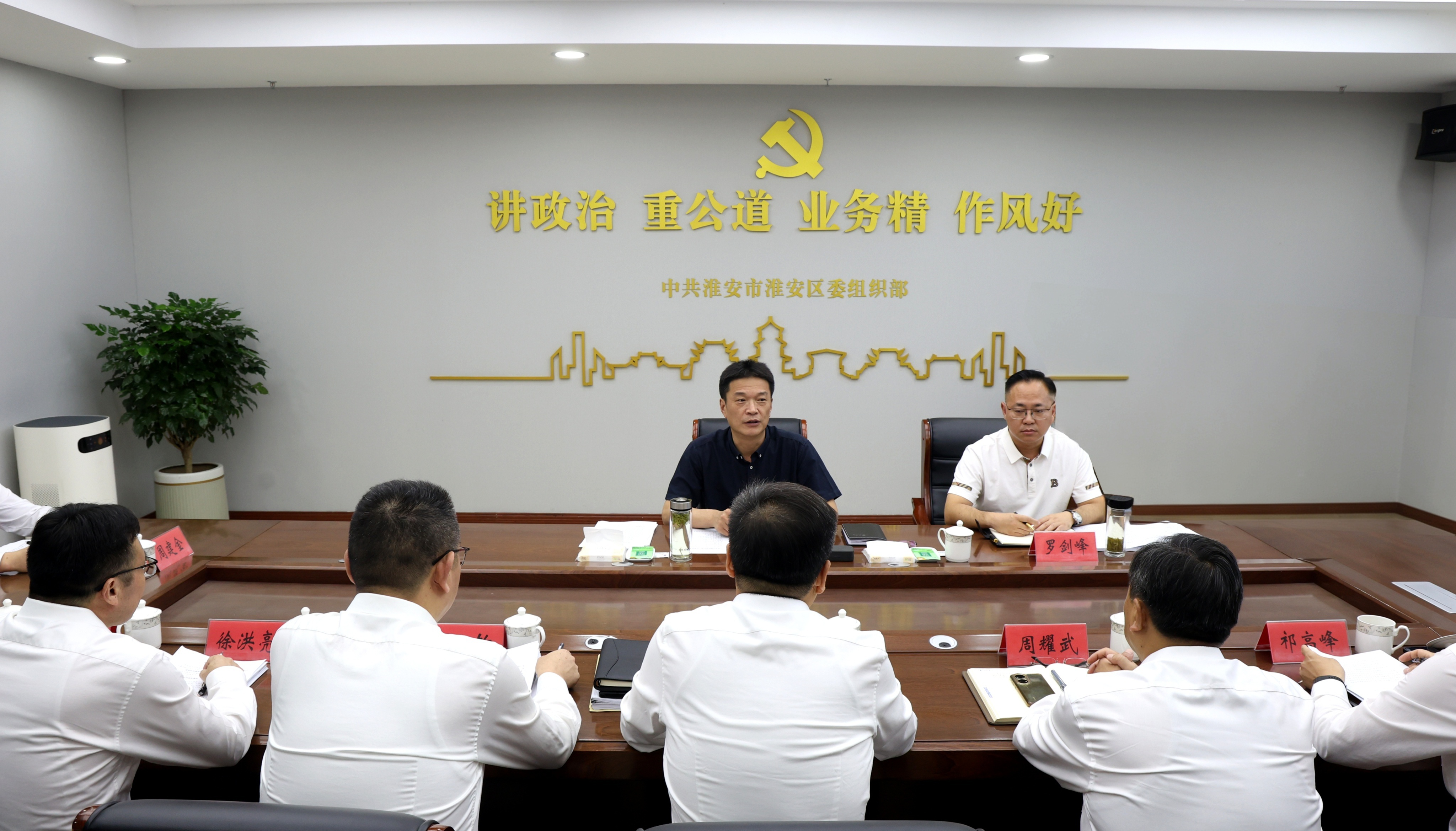 刘晓松调研区委组织部工作